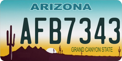 AZ license plate AFB7343