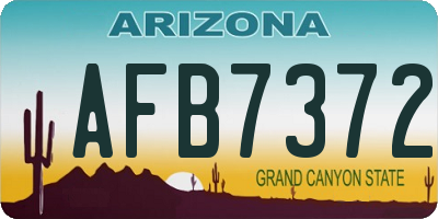 AZ license plate AFB7372