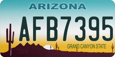 AZ license plate AFB7395