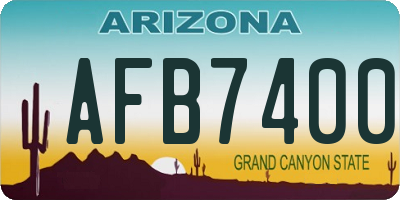 AZ license plate AFB7400