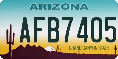 AZ license plate AFB7405