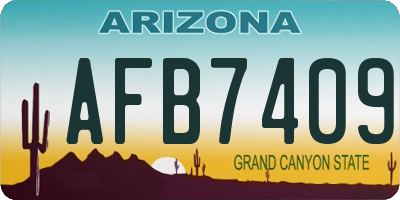 AZ license plate AFB7409