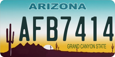 AZ license plate AFB7414