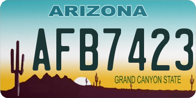 AZ license plate AFB7423