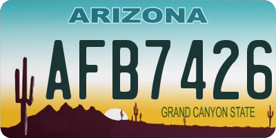 AZ license plate AFB7426