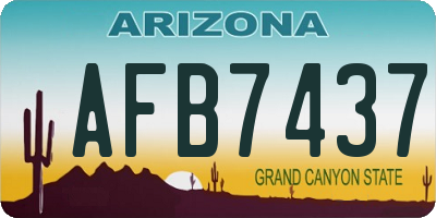 AZ license plate AFB7437