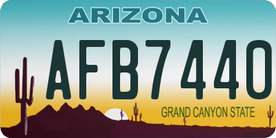 AZ license plate AFB7440