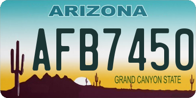 AZ license plate AFB7450