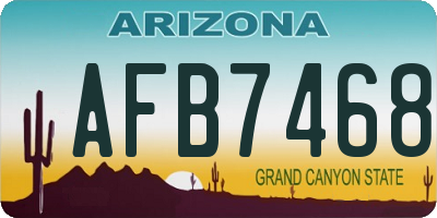 AZ license plate AFB7468