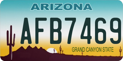 AZ license plate AFB7469