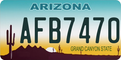 AZ license plate AFB7470