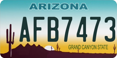 AZ license plate AFB7473