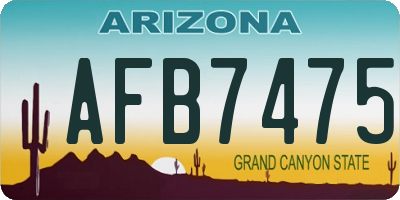 AZ license plate AFB7475