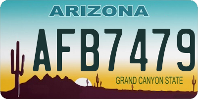 AZ license plate AFB7479