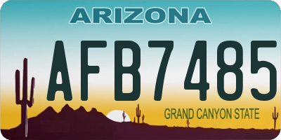 AZ license plate AFB7485