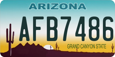 AZ license plate AFB7486