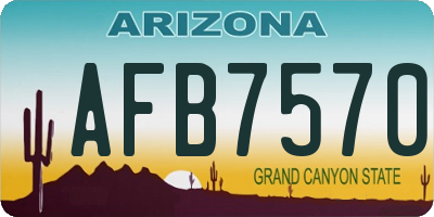 AZ license plate AFB7570