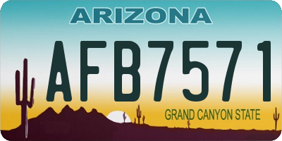 AZ license plate AFB7571