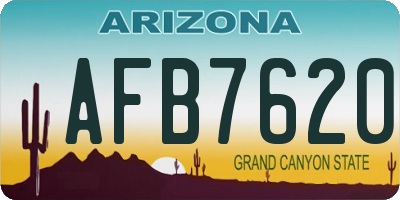 AZ license plate AFB7620