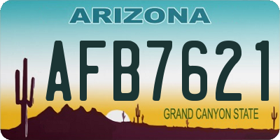 AZ license plate AFB7621