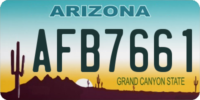AZ license plate AFB7661