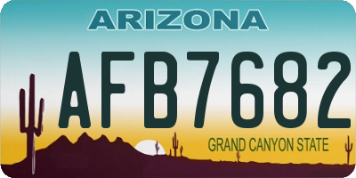 AZ license plate AFB7682