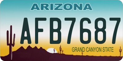 AZ license plate AFB7687