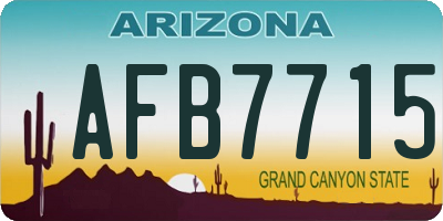 AZ license plate AFB7715