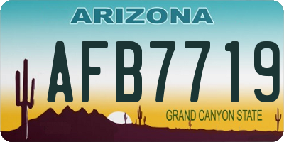 AZ license plate AFB7719
