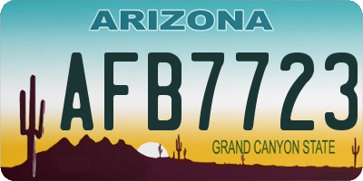 AZ license plate AFB7723