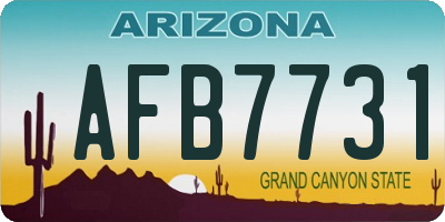 AZ license plate AFB7731