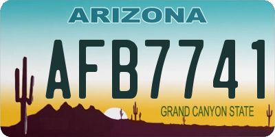 AZ license plate AFB7741
