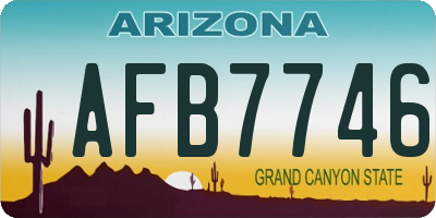 AZ license plate AFB7746