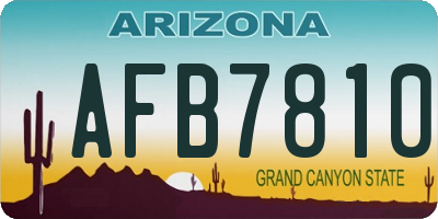 AZ license plate AFB7810