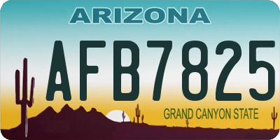 AZ license plate AFB7825