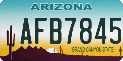AZ license plate AFB7845