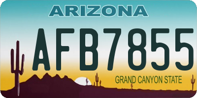 AZ license plate AFB7855
