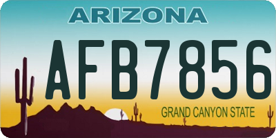 AZ license plate AFB7856