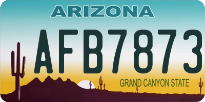 AZ license plate AFB7873