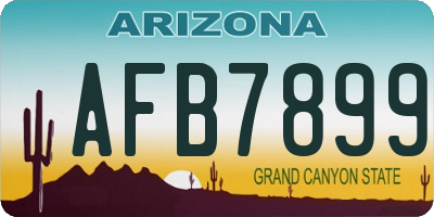 AZ license plate AFB7899