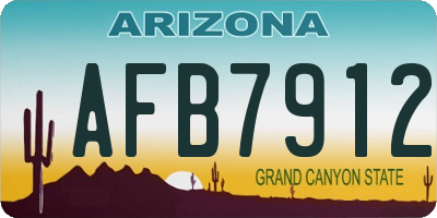 AZ license plate AFB7912