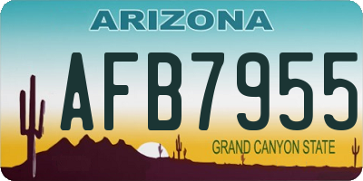 AZ license plate AFB7955