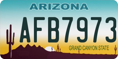 AZ license plate AFB7973