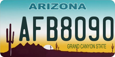 AZ license plate AFB8090