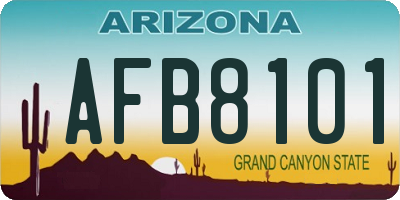 AZ license plate AFB8101