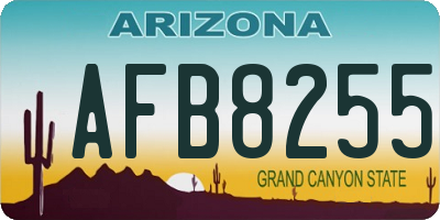 AZ license plate AFB8255