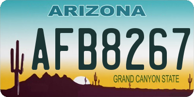 AZ license plate AFB8267