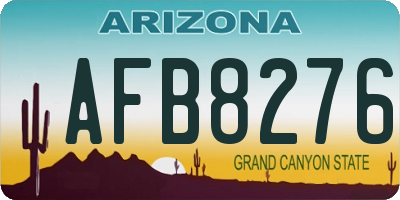 AZ license plate AFB8276