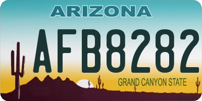 AZ license plate AFB8282