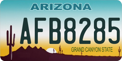 AZ license plate AFB8285